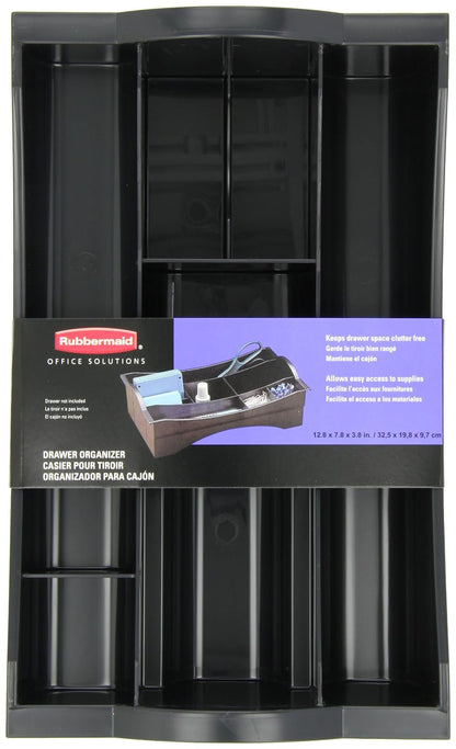 SHARPIE Rubbermaid Organizador de cajones para computadora, plástico, color negro (11916ROS)