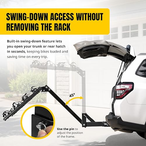 MAXXHAUL 50250 - Soporte de Montaje para Enganche de 4 , Soporte de Brazo Doble de 22 Pulgadas, Apto para Receptor de 2 Pulgadas para Automóvil, camión, SUV, Acero Resistente con reflectores de