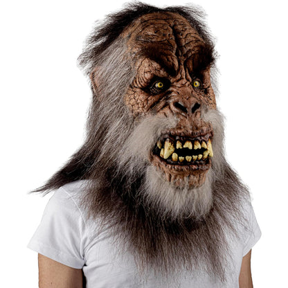 Ghoulish Productions Máscara De Látex Sasquatch, Accesorio Látex Cosplay Monstruos Leyendas, Disfraz Aterrador para Halloween y Fiestas Temáticas, Cosplay Monstruos del Bosque, Diseño Artesanal