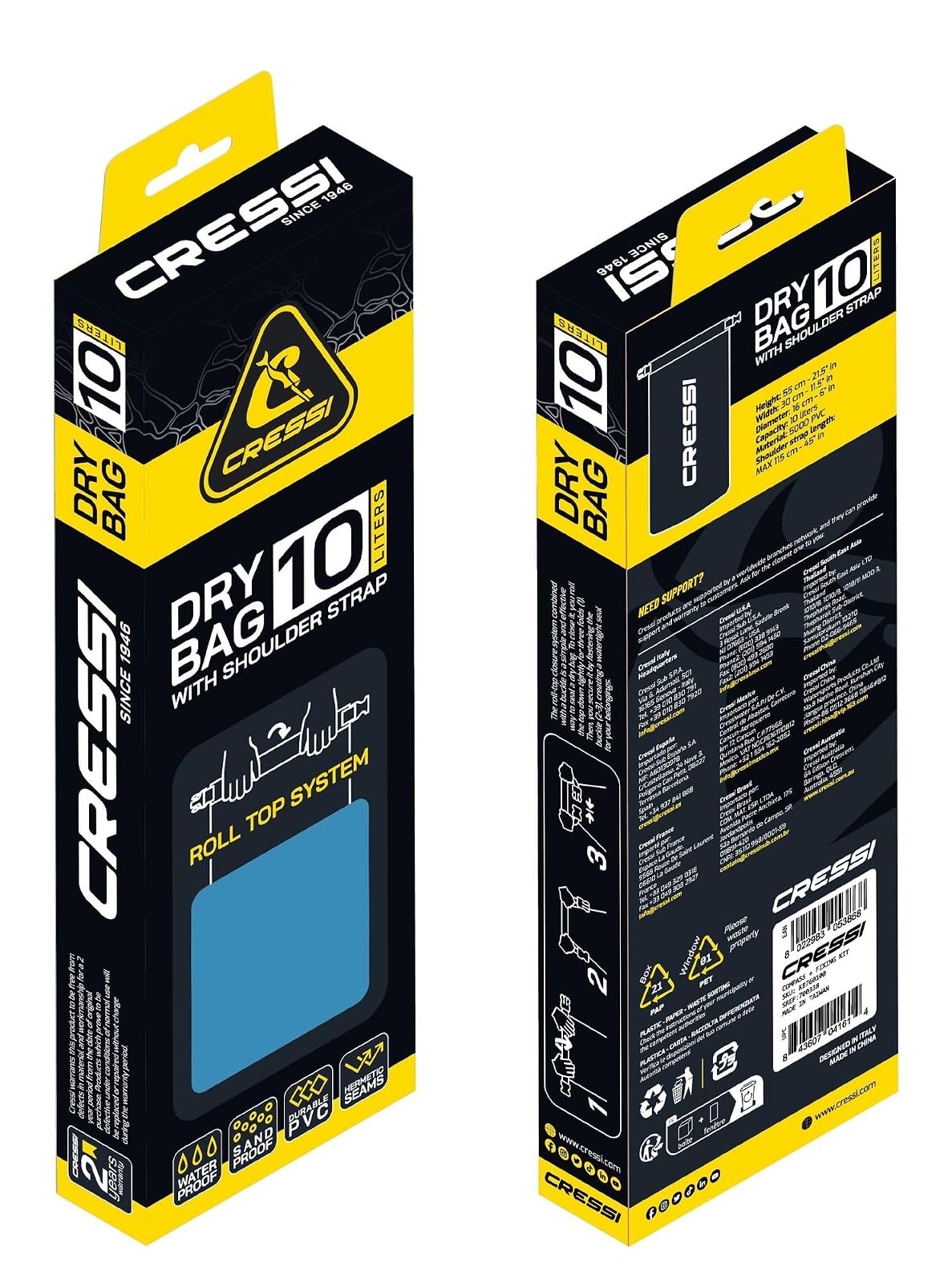 Cressi Bolsa seca impermeable para actividades de deportes acuáticos