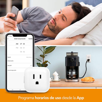 Lloyd's Set de 2 Contactos Inteligentes WiFi Smart Plugs Compatibles con Alexa, No Requieren Hub