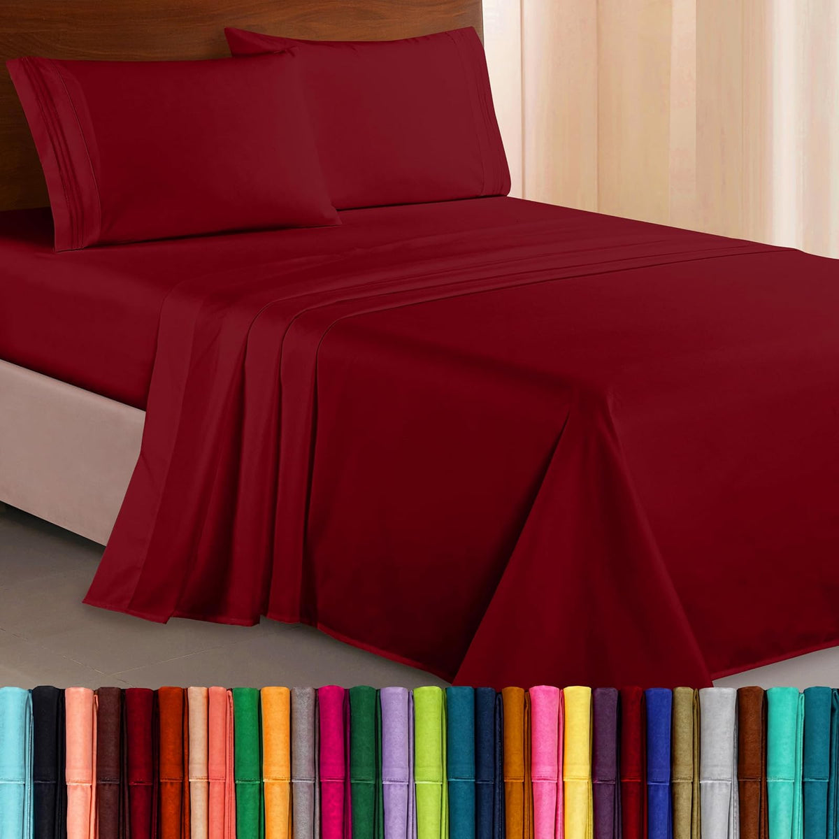 Elegant Comfort Espejo de Piso de Cuerpo Entero Elevens 65 x 22 Pulgadas, Gris - Twin - Twin XL - Borgoña