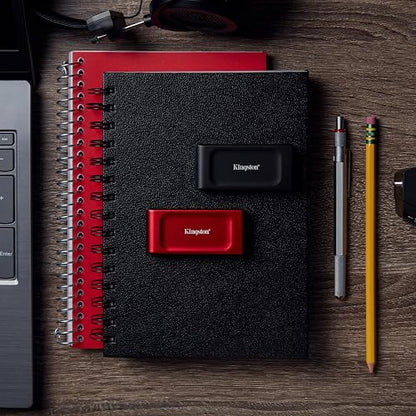 Kingston SSD Externo XS1000R, Capacidad: 1000GB, USB 3.2 Gen 2, Lectura: 1050MB/s, Escritura: 1000MB/s, Color: Rojo, SKU: SXS1000R/1000G