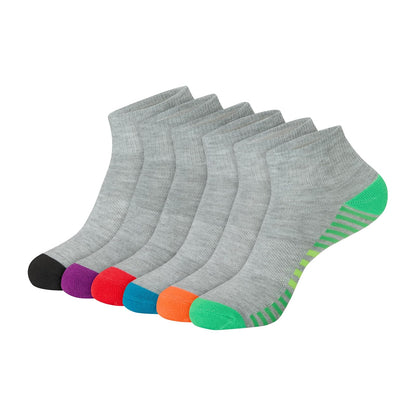Hanes Calcetines Tobilleros para Mujer, Paquete de 6, Multicolor, Talla 8-12