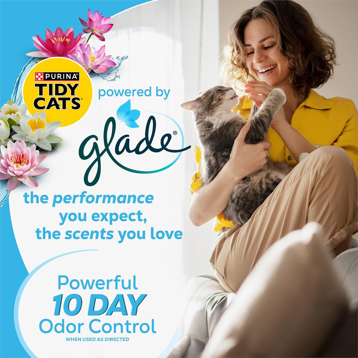 Purina Tidy Cats Clumping Multi Cat Litter, Glade Clear Springs - 16 LB. Bag