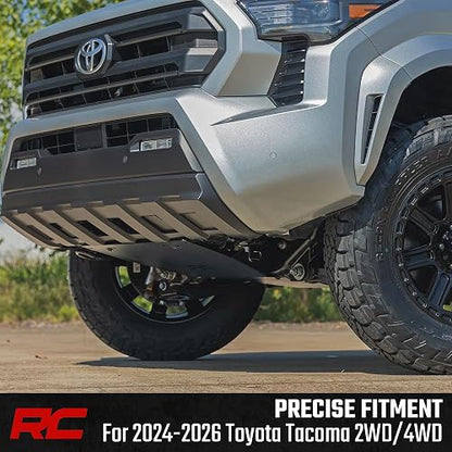 Rough Country Kit de Placa Deslizante Delantera para Toyota Tacoma 4WD 2024-2025, Negro, 10919
