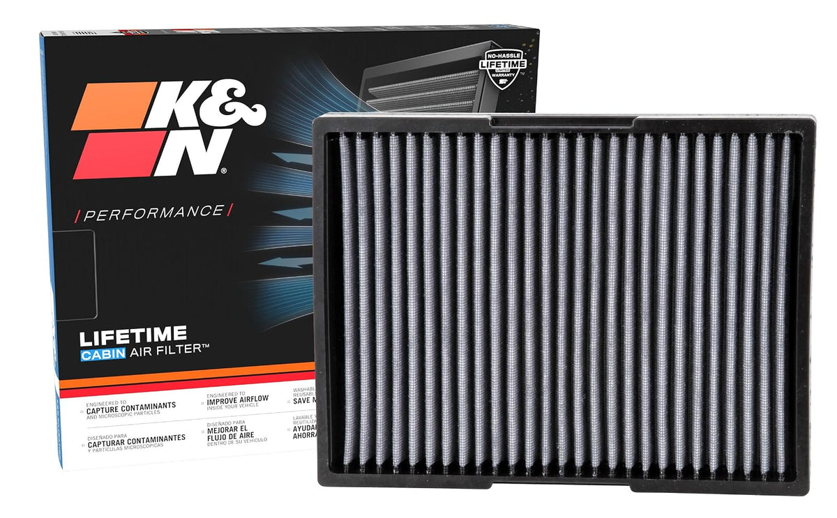 K&N Filtro de Aire de Cabina Premium, Lavable y Reutilizable - VF2012