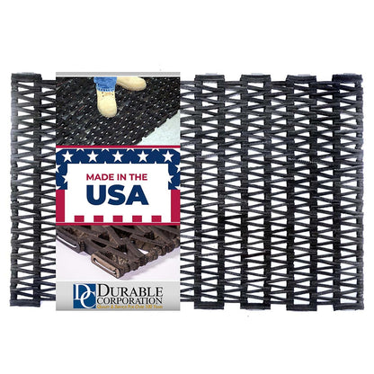 Durable Durite Tapete de Entrada para Exterior, Hule Reciclado 20x30" - 91.4L x 61An x 1.6E cm