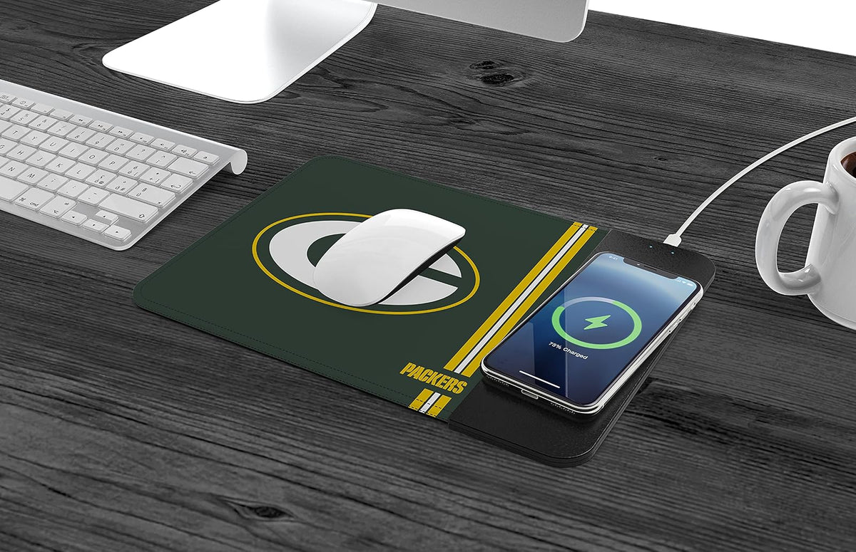 Soar NFL - Alfombrilla de Mouse de Carga inalámbrica, Green Bay Packers