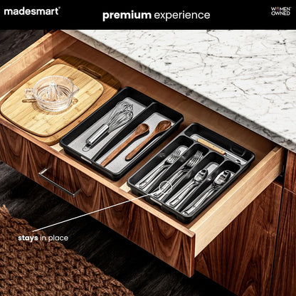 madesmart Classic Mini cubiertos bandeja, Granite, 1