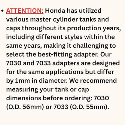 CTA Tools 7030 Master Cylinder Adapter - Honda