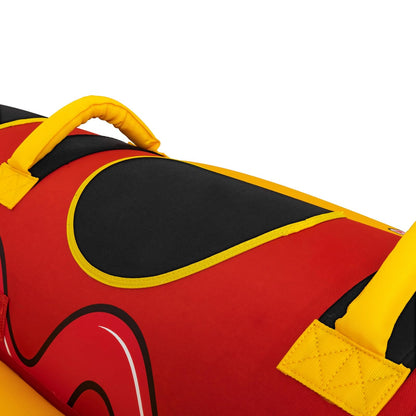 Airhead Double Dog Towable 1-2 Rider Tube for Boating and Water Sports, Double-Stitched Full Nylon Cover, EVA Padding & Padded Handles for Comfort