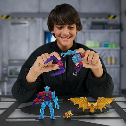 MRBEAST Lab - Paquete múltiple de híbridos, revelan Diferentes Piezas híbridas para Crear 2 Cifras de acción de Mezcla y combinación, además de Partes del dragón Dorado Panther, Combinaciones de