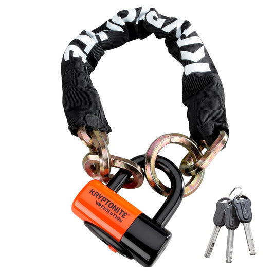 Kryptonite New York Noose 1275 Chain bicicleta Lock con Evolution Series 4 Disc Lock Chain bicicleta Lock (2-Foot x 4-Inch)