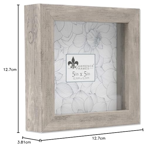 Lawrence Frames - Marco de Sombra, 5 x 5, Color Gris Natural