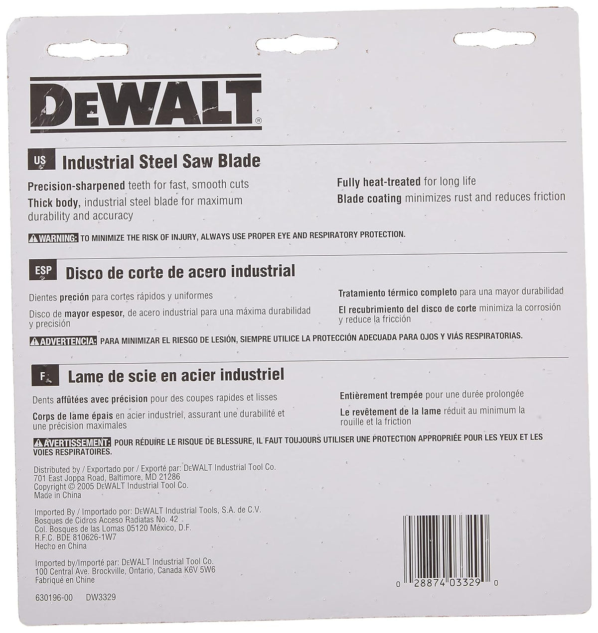 Dewalt DW3329 Disco Sierra Acero Industrial Metales No Ferrosos, 7-1/4" X 68D