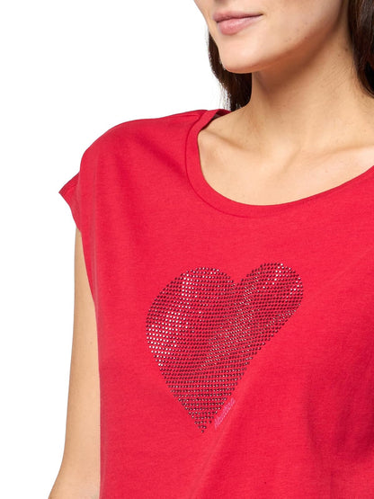 Nautica Hotfix - Playera de Manga Corta con diseño de corazón para Mujer