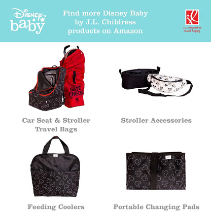 Disney Baby by J.L. Childress - Red de carga lateral, organizador y almacenamiento de carriola, color negro Mickey