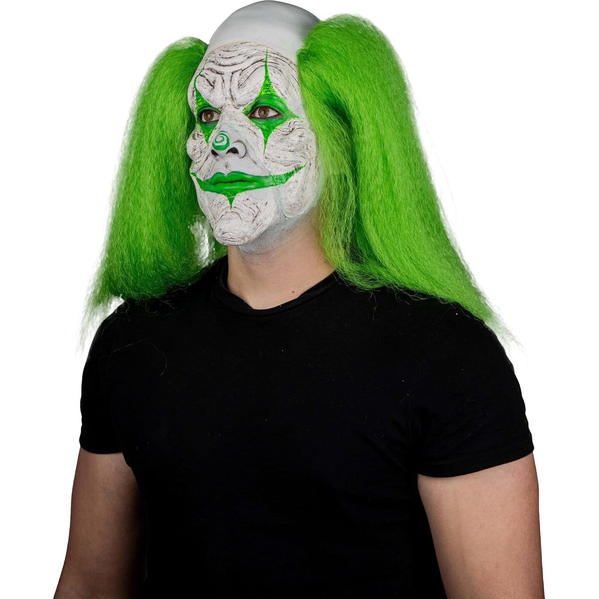 Ghoulish Productions Aplicaciones De Látex Green Clown Face 3 piezas, Efectos para Cosplay Cara de Verde FX para Disfraz, Protesis de tres Piezas ideal para y Fiestas Temáticas