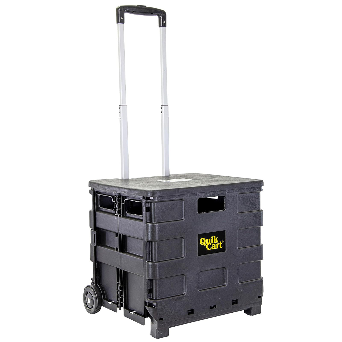 dbest products Quik Cart Sport – Carrito Plegable con Ruedas para Profesores, Cesta de Transporte de 36 kg de Capacidad, Fabricado en plástico Resistente, Negro, Compacto