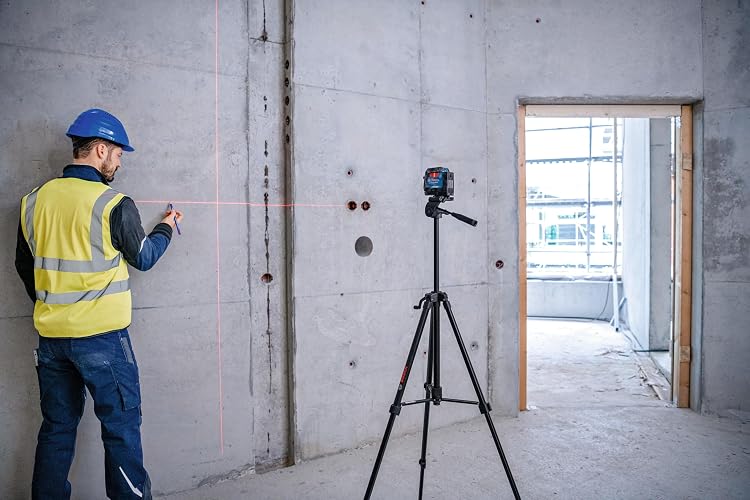 BOSCH PRO GLL50-20 Láser de línea cruzada autonivelante | Tecnología VisiMax, sistema de péndulo inteligente, 0.12 pulgadas. precisión, contratistas, montaje estable, topografía