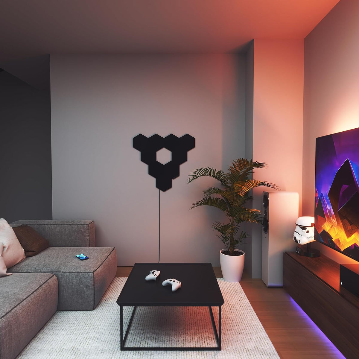 NANOLEAF SHAPES Hexagon Black 3-Pack Expansion Panels Only