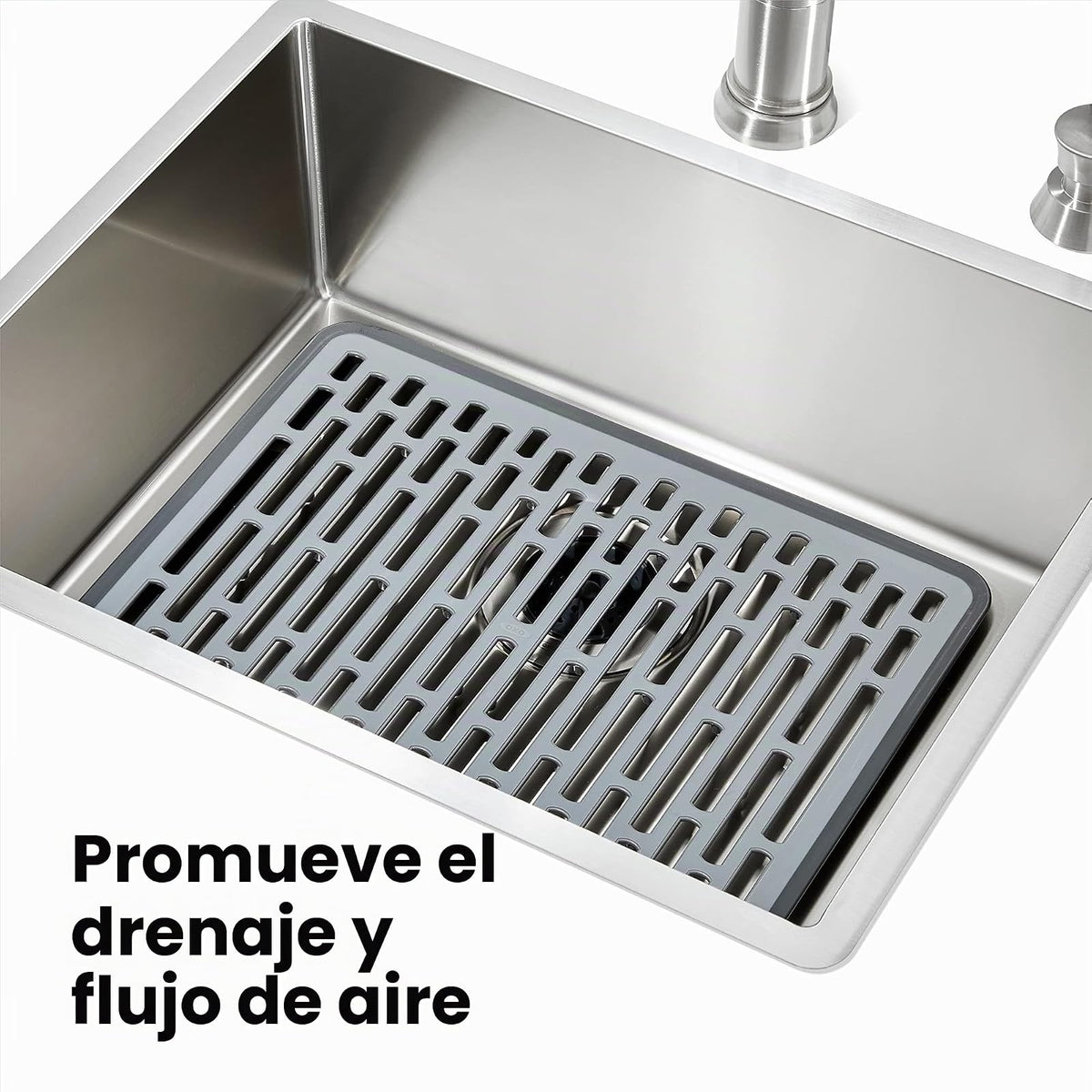 OXO 13138200 Tapete para Tarja Grande, Silicón, 41 cm, Gris
