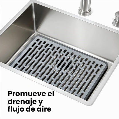 OXO 13138200 Tapete para Tarja Grande, Silicón, 41 cm, Gris
