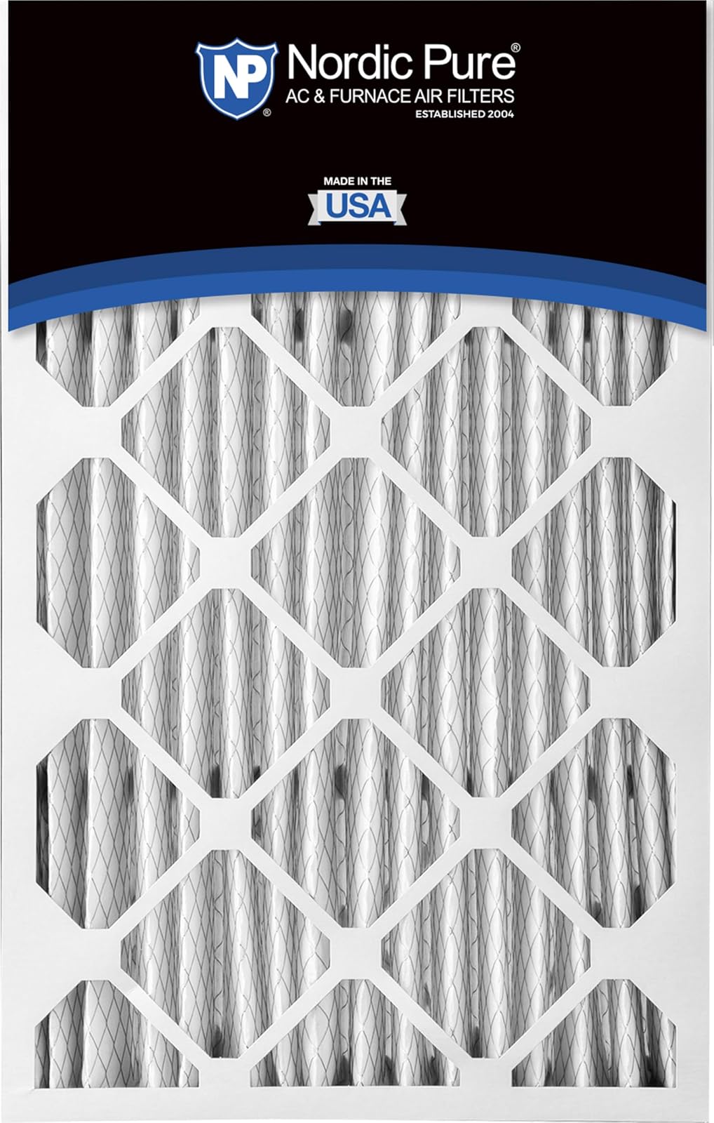 Nordic Pure 16x25x5 Honeywell Replacement AC Furnace Air Filters MERV 12, Box of 2