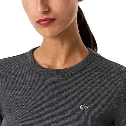 Lacoste Playera Slim fit de algodón orgánico y Manga Corta para Mujer