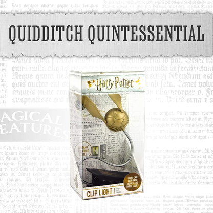 Paladone dorado Snitch Harry Potter - Luz de lectura temática con clip Lumi | Funciona con pilas