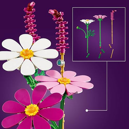 LEGO Flores de Cosmos – Set de Construcción – Decoración Vegetal – Idea de Regalo Floral para Niñas, Niños y Amantes de la Naturaleza – Arreglo Floral 11514