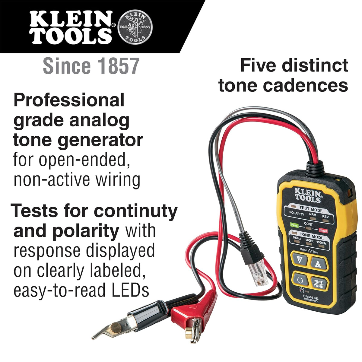 Klein Tools VDV500-820 Juego de rastreo de cables eléctricos Tone and Probe PRO, baterías y bolsa de transporte