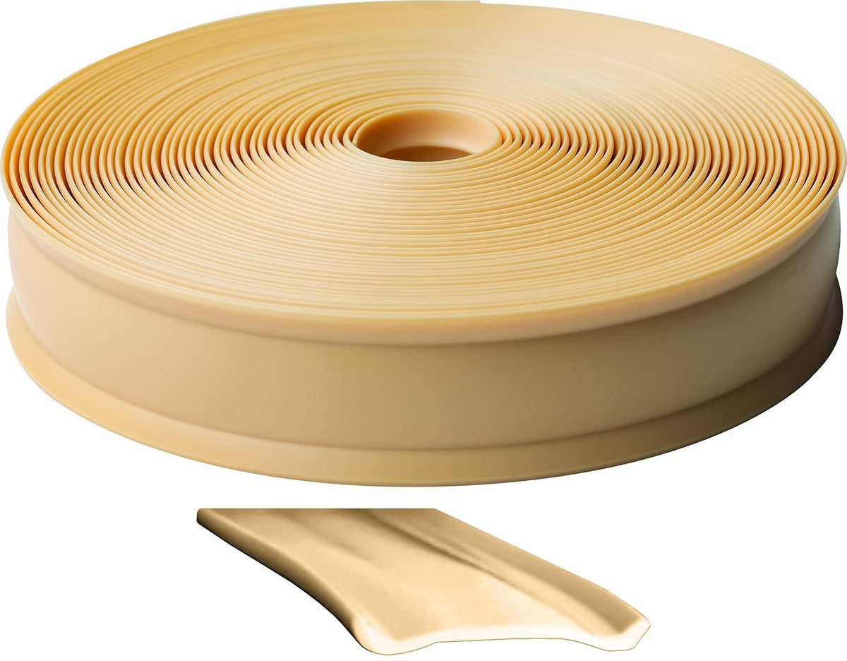 RV Designer - Inserto de Vinilo de 1 Pulgada de Ancho para caravanas - Moldura Flexible, Uso Exterior y moldura de Borde de Techo, Ideal para remolques de Viaje y campistas, Resistente, Rollo de 25 - Estándar - 25 foot Roll - Beige