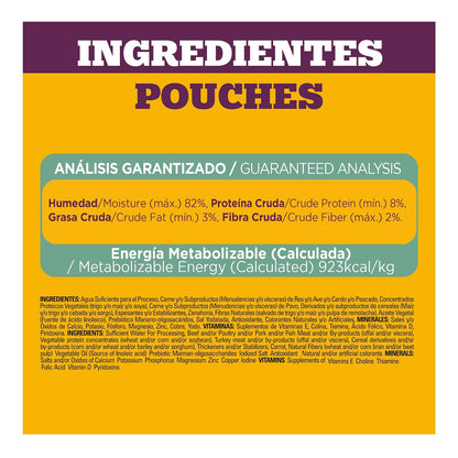 Pedigree - Sobres para Perro Adulto Pancita Saludable, Sabor Pavo y Zanahoria, Omega 6, Zinc, Vitaminas y Minerales, 24 Sobres, 100g c/u