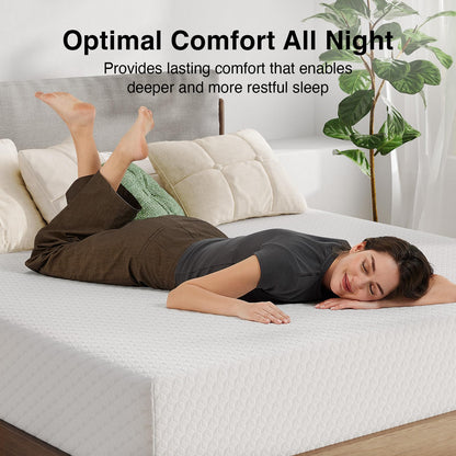Novilla Colchón tamaño Individual, colchón de Espuma viscoelástica de 10 | Para apoyo equilibrado y alivio de presión, comodidad de enfriamiento para refresco nocturno, colchón certificado CertiPUR-US