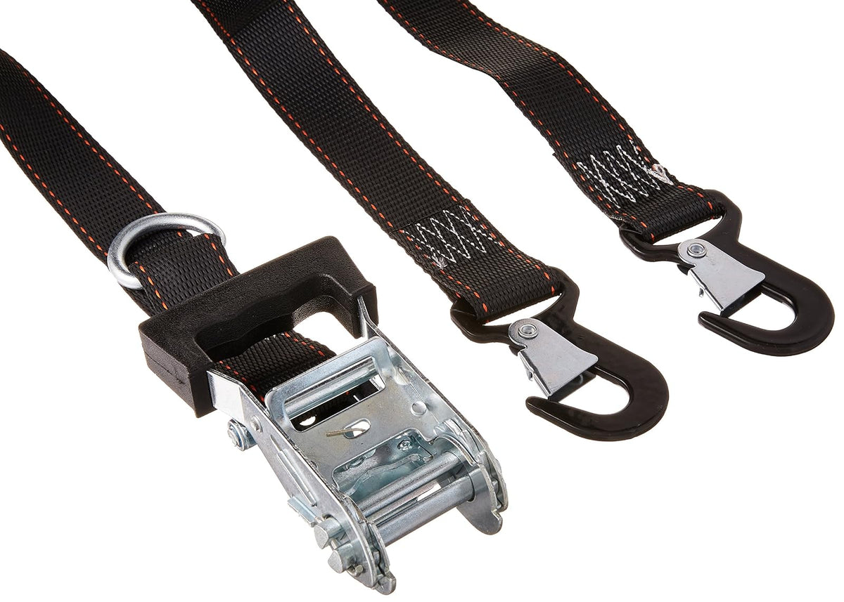 Keeper 05723 - Amarre para Motocicleta y ATV de Alta Resistencia de 1 1/2 Pulgadas por 8 pies, Paquete de 2