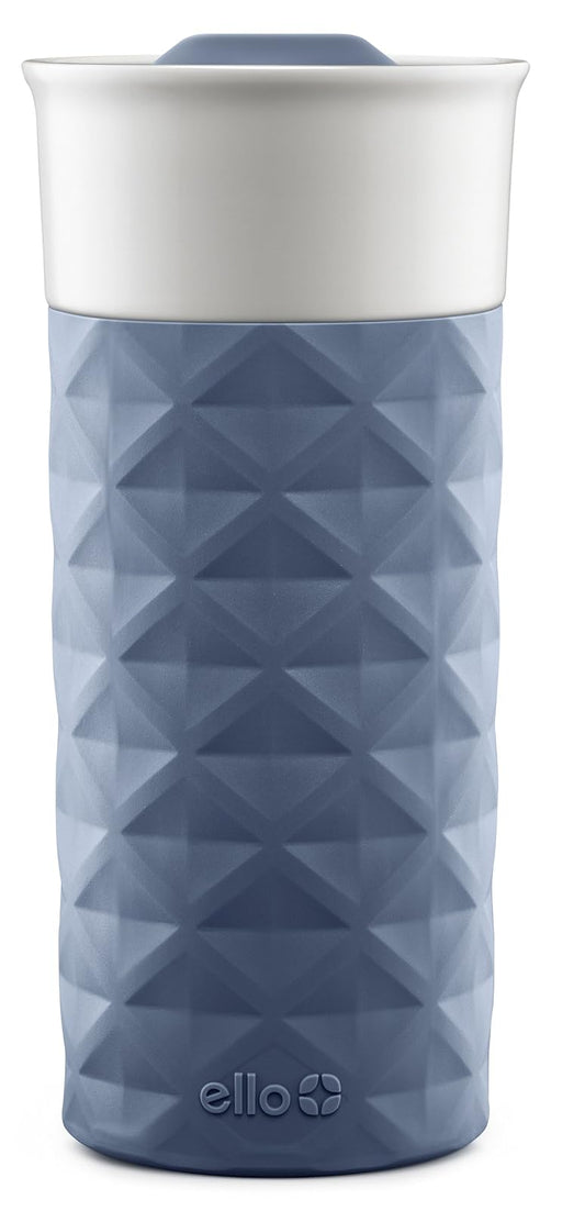 Ello Ogden BPA-Free Ceramic Travel Mug with Lid, Pink, 16 oz