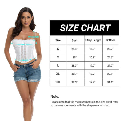 Raxnode - Corsé de encaje para mujer, playera sexy para salir de fiesta con hebilla