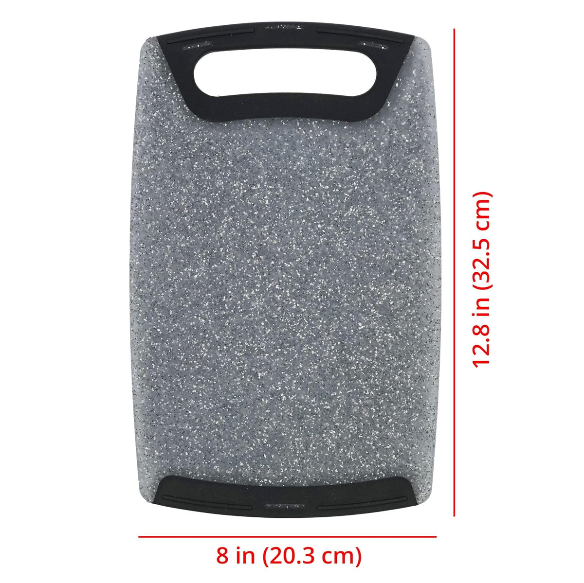 Glad - Juego de cuchillos con tabla de cortar, 5 piezas, cuchillos santoku afilados y utilitarios con cubiertas de hoja y bloque de plástico para picar | Accesorios de cocina color gris