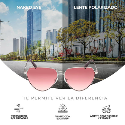 Max & Co Lentes de Sol MO0015 para Mujer Color Paladio Brillante, Armazón Metálico Galvanizado, Micas Degradadas y Protección UV Nivel 2