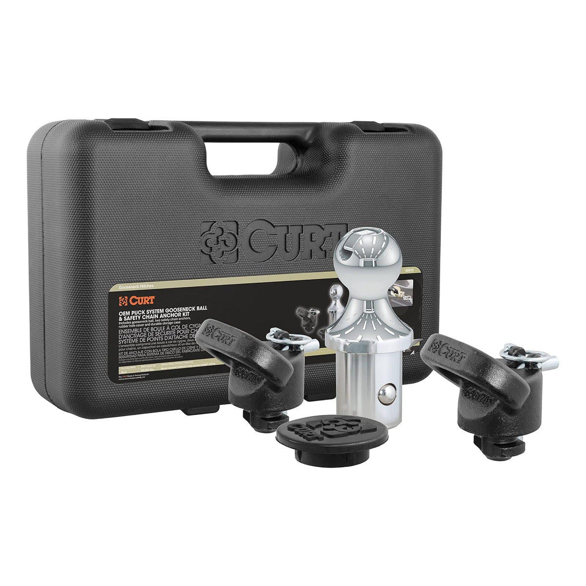CURT 60618 Kit de Enganche de Cuello de Cisne con Sistema de Disco OEM, Bola de 30 K, 2-5/16 Pulgadas, Compatible con Select Ram 2500, 3500, Cromo - 30k Capacity - Dodge