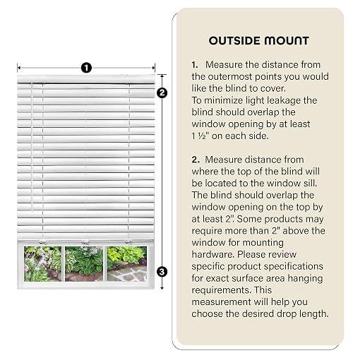 Achim Home Furnishings Cordless GII Luna 2" Vinyl Venetian Blind, 48" x 64", Mahogany