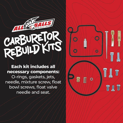 All Balls Racing Kit de reconstrucción de carburador 26-1627 compatible con/reemplazo para Honda VTX1300 2003-2007, VTX1300R 2005-2007