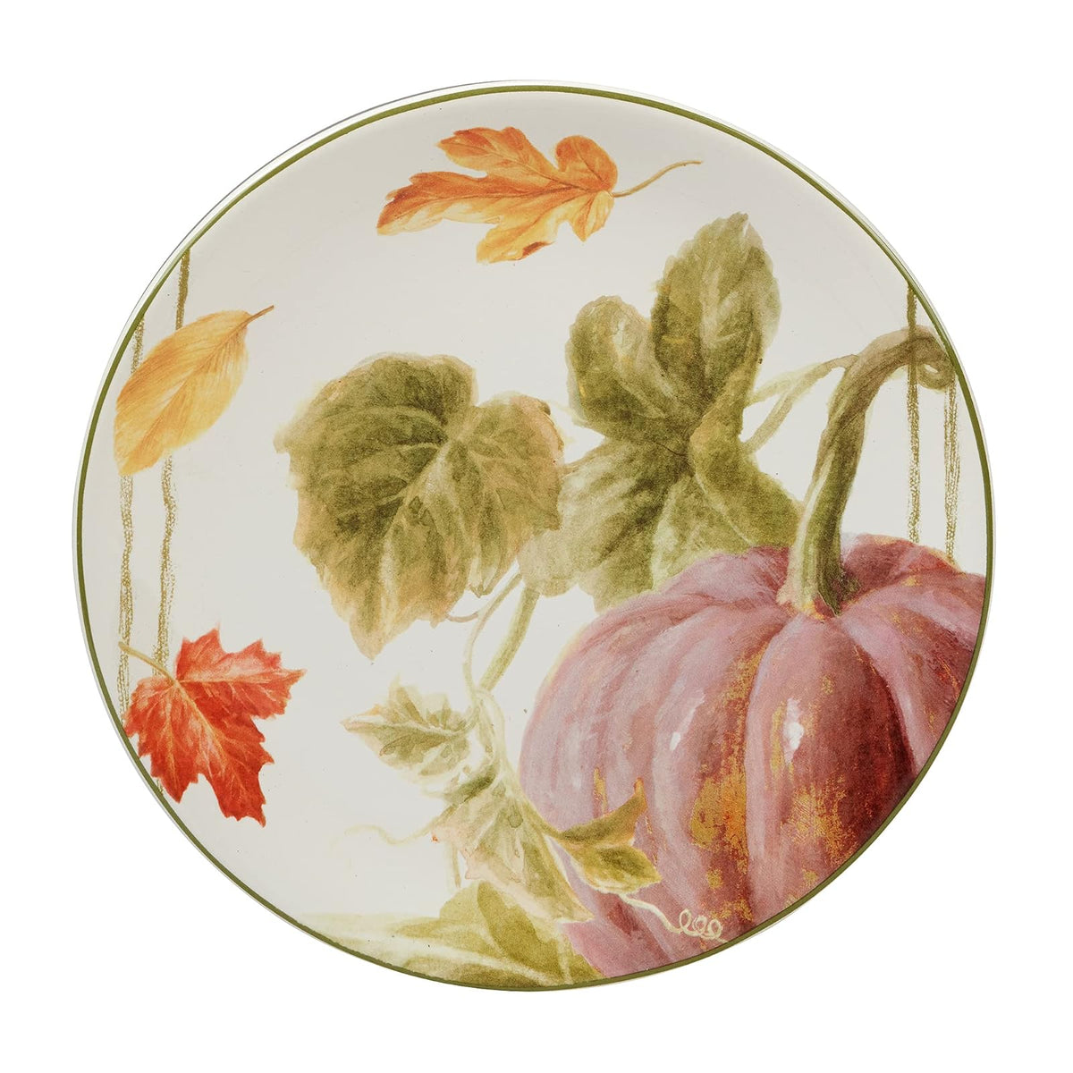 Certificados International Autumn Harvest - Platos de ensalada/postre de 9 pulgadas, multicolor, mediano, juego de 4