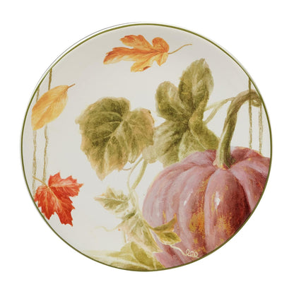 Certificados International Autumn Harvest - Platos de ensalada/postre de 9 pulgadas, multicolor, mediano, juego de 4