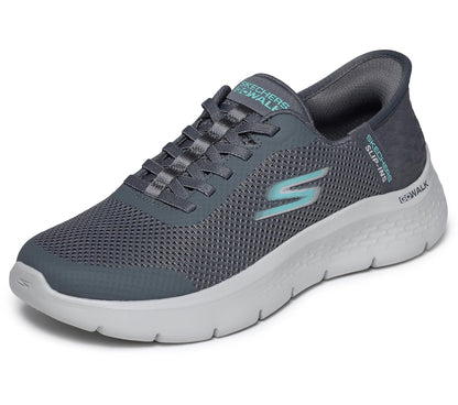 Skechers Go Walk Flex Slip-ins Manos Libres para Mujer - 25.0 cm - Carbón - Turquesa