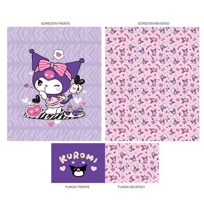 Set de Edredón Microfibra Kuromi Kiss
