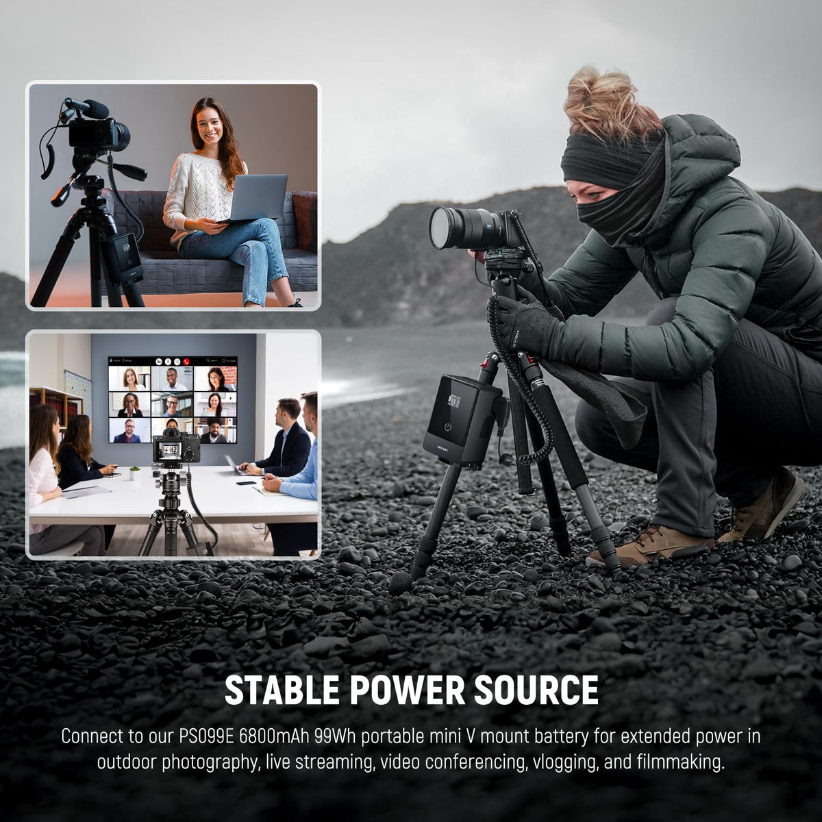 NEEWER D Tap to NP-FZ100 Batería Simulada con Cable para V Mount Batería, Fuente de Alimentación Estable para Sony ZV-E1 A1 A7 III A7 IV A7C II R III IV V A7S III A9 II A6600 A6700 FX3 FX30, VP-FZ100