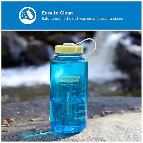 Nalgene - Botella de agua Tritan a prueba de fugas, sin BPA, boca ancha de 32 onzas, fabricada en los Estados Unidos para uso al aire última intervensión e hidratación diaria, emoción y movimiento